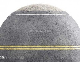تکسچر جاده با کنار جاده و خطوط